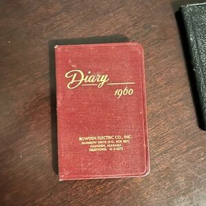 Vintage Red Diary 1960